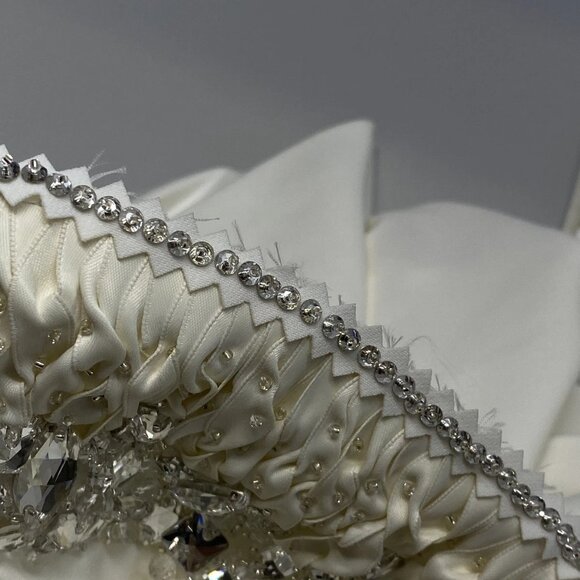 Miri New York Women’s Embellished Collar Midi Dress Size 2 Cream White - Picture 5 of 15